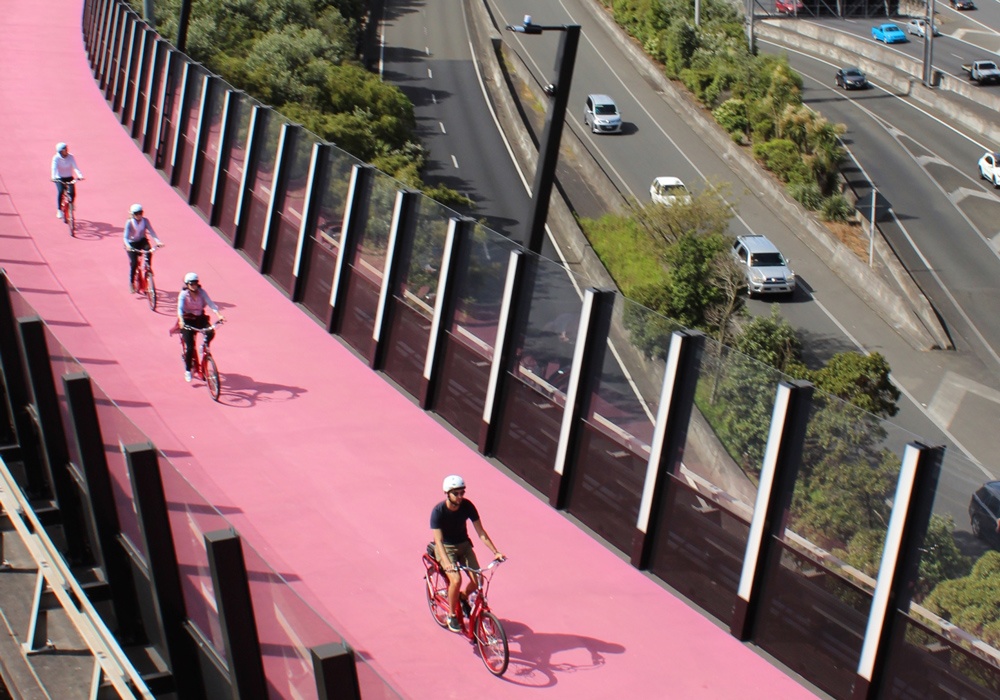 Riders on the pink path