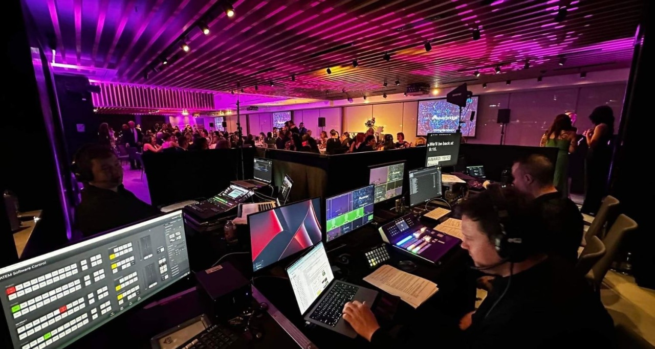 Sound technicians working at a Crown Events event