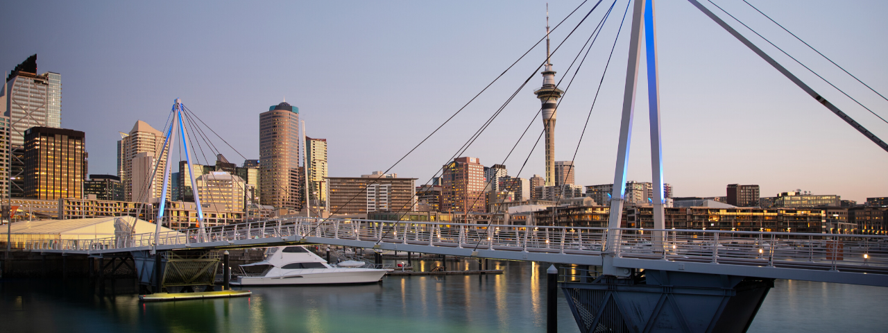 Viaduct Harbour at dusk