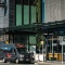 Westfield Newmarket hero banner exterior with shuttle bus parked in front