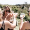 3 girls with wine glasses