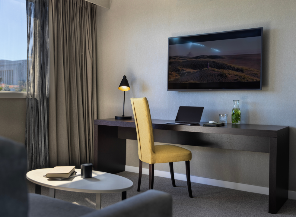 TV and desk
