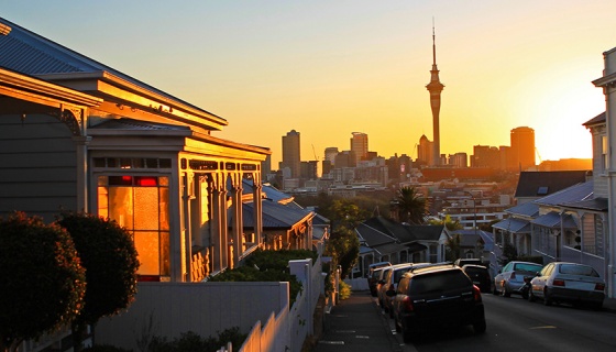 Auckland city skyline from Ponsonby